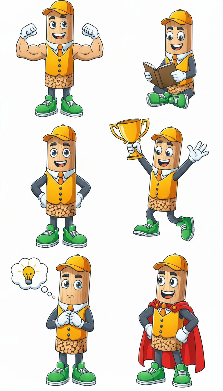 Sada póz maskota Topíka